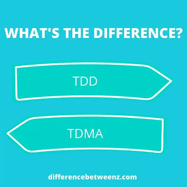 Perbedaan antara TDD dan TDMA